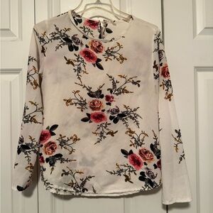 Floral Long Sleeve Women's Top